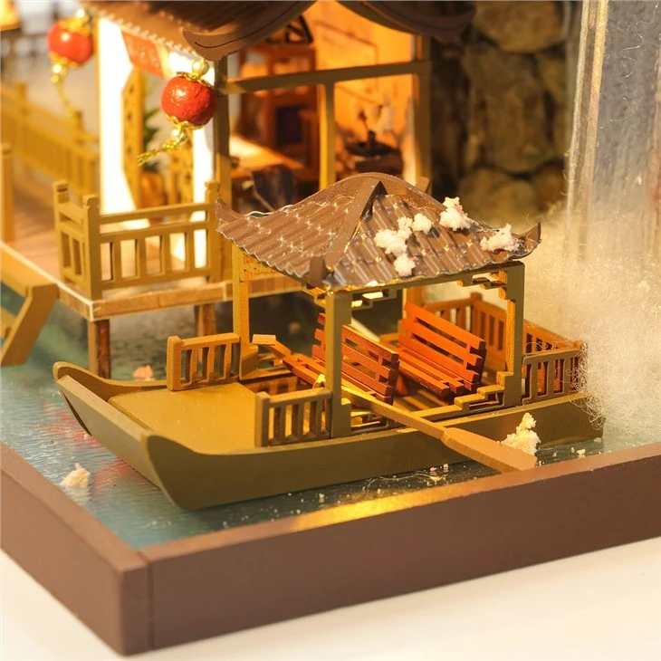 Big Size Chinese Villa Style Miniature Dollhouse Diy House
