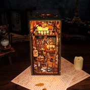 Hongda M2311 Mira Magic House Book Nook Kit 3d Puzzle Dengan Cahaya Sentuhan